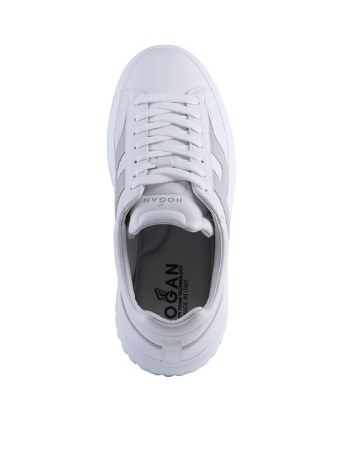 Sneakers H-Stripes in pelle Bianco Grigio HOGAN | HXM6450FE91 LE93038